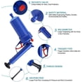 thumbnail image 2 of Air plunger gun, toilet plunger, high pressure powerful drainage impact gun, 2 of 4