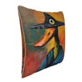thumbnail image 2 of Fotbe Abstract Funny Duck Pattern Velvet Decorative Throw Pillow Covers with Elegant Piping, Soft Plush Cushion Cover for Sofa, Bed, Car, Office-18"x18", 2 of 8