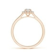 thumbnail image 2 of ANGARA Natural Classic Diamond Scalloped Halo Ring in 14K Rose Gold for Women (Size-4.5mm| Color-I-J| Clarity-I1-I2) | April Birthstone, Anniversary, Jewelry Gift for Women | Natural Diamond Ring, 2 of 10