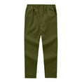 thumbnail image 3 of Uniform Pants for Boys Pull on New Children Dress Pants for Girls Boys Flat Front School Uniform Pants Elastic Twill Pull on Suit Pant Trousers Army Green 5 Years, 3 of 7