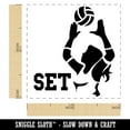 thumbnail image 2 of Volleyball Woman Set Sports Move Self-Inking Rubber Stamp Ink Stamper - Red Ink - Small 1 Inch, 2 of 7