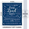thumbnail image 3 of Gifts for Dad Blanket - Best Dad Ever Blanket for Fathers Day, Dad Gifts From Daughter Son, Dad Birthday Gifts, Presents for Dad Blanket on Father's Day Christmas, Fluffy Blanket 157 * 132CM, 3 of 6