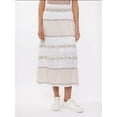 thumbnail image 4 of High-Waist Striped Maxi Skirt with Elastic Waist, 4 of 5