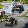 thumbnail image 3 of Funcid 24 Volt Ride on Toys, 2WD/4WD Switchable 800W 2-Seater Ride on Truck, 7AH Battery Powered Ride on Cars with Remote Control, Electric Car for Kids w/ Bluetooth, Music, Spring Suspension, Black, 3 of 10