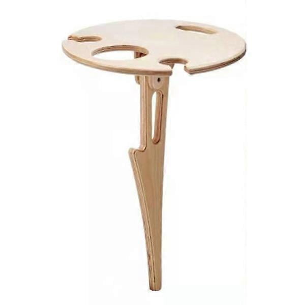 Folding Wine Barrel Table for Outdoor, Garden, Lawn, Picnic, Round Table, Portable Table