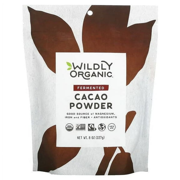 Wildly Organic, Fermented Cacao Powder, 8 oz Pack of 3