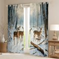 thumbnail image 2 of Castle Fairy Safari Deer Blackout Curtains Set of 2 (52x84 Each) for Teens,Tree Branches Window Curtains,Jungle Animal Curtains and Drapes,Microfiber Bedroom Decor, 2 of 6