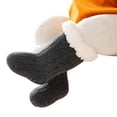 thumbnail image 2 of SUNSIOM Infant Baby Lamb Floor Socks Solid Color/Contrast Color Baby Winter Warm Thick Knit Crew Socks, 2 of 4