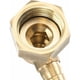 thumbnail image 4 of Raccord Cannelé Tuyau Laiton Coude 10mm x G1/2 Connecteur Tuyau Femelle à écrou Pivotant pour Eau Carburant Air Paquete de 2, 4 of 5