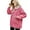 Pink, variant on Women Jean Jacket Long Sleeve Denim Coats with Pocket V-Neck Outerwear S M L XL XXL for Women