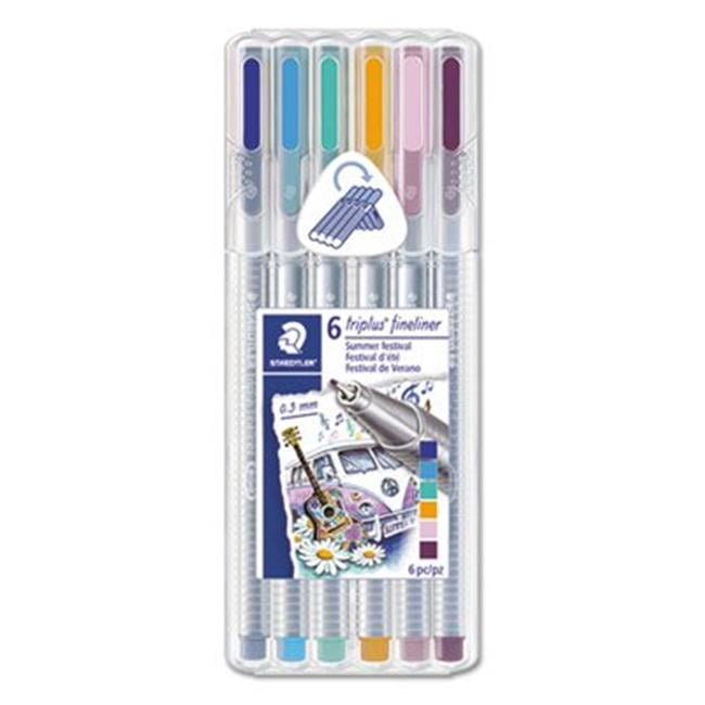 Staedtler 334SB6S1A6 Triplus Fineliner Pen, Assorted Color Count 6