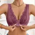 thumbnail image 3 of MEICHEN Lace Edged Push Up Bras for Women Thin Breathable No Underwire Front Closure Sports Bra Womens No Show Underwear, 3 of 5
