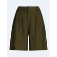 thumbnail image 5 of Scoop Women’s Pleated Bermuda Shorts, 9'' Inseam, Sizes 0-26W, 5 of 5