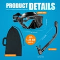 thumbnail image 4 of AEGEND 2 Pack Snorkeling Gear for Adults, Diving Mask with Anti-Leak Dry-Top Snorkel Set, Anti-Fog Panoramic Wide View with Mesh Bag for Swimming Travel, Black & White, 4 of 8