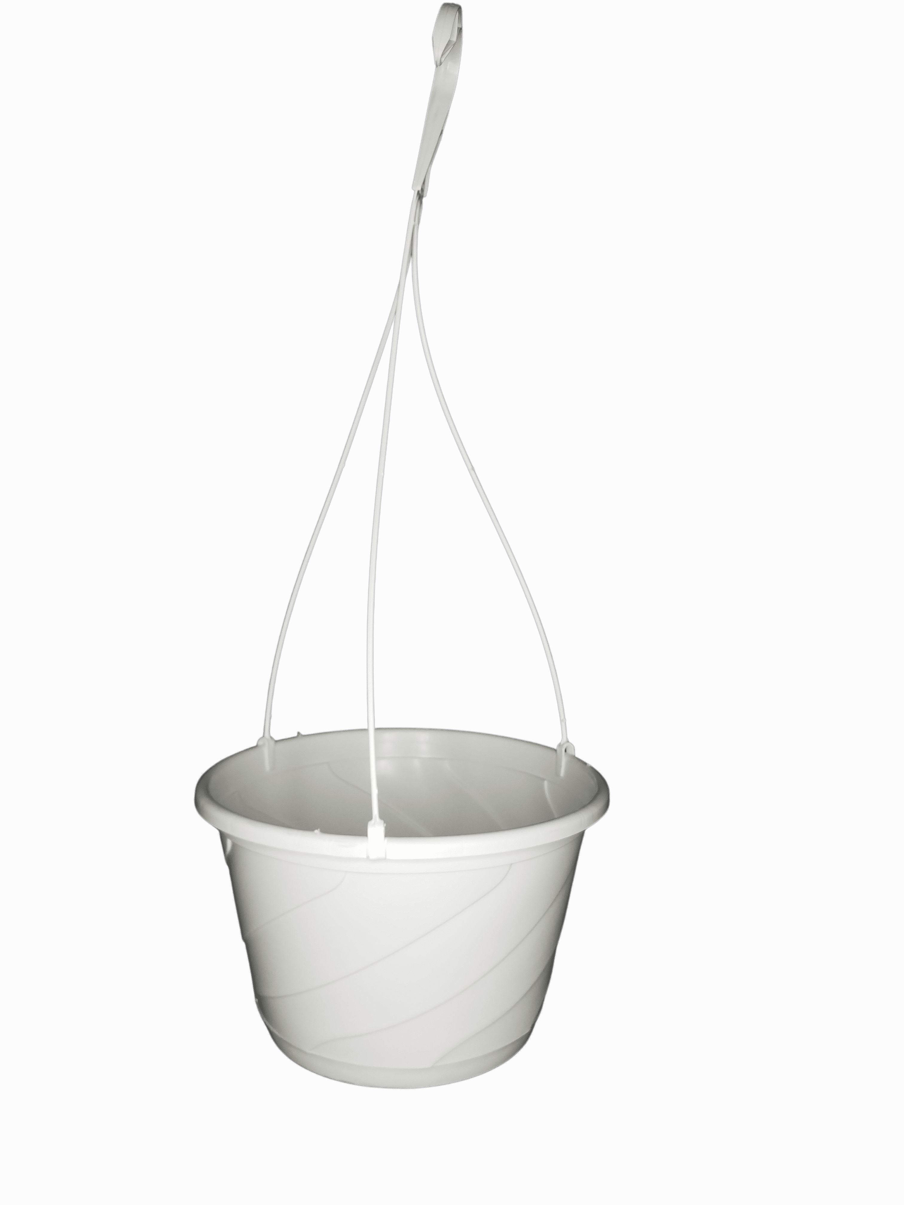 Landmark Plastic Contempo Swirl 10" Round Hanging Planters, 5 Count