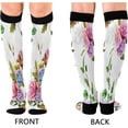 thumbnail image 2 of GZHJMY 1Pair Fashion Print Compression Socks for Women Men, Knee High Stockings for Athletic Sports,Running,Travel, 2 of 7