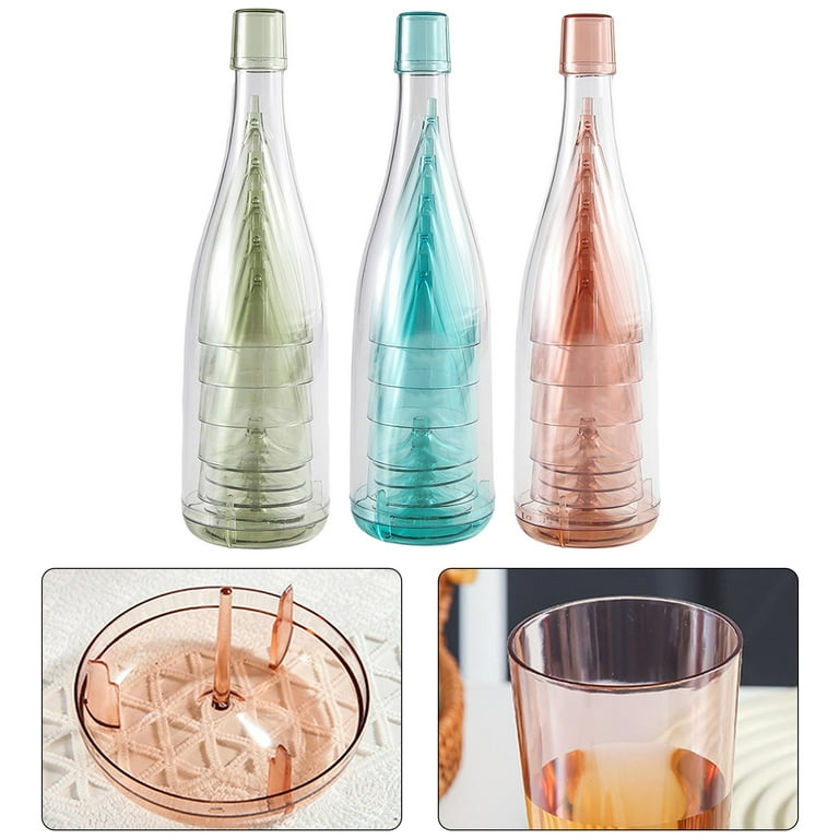 Portable Collapsible Wine Glass, Shatterproof Clear Plastic Champagne  Glasses Detachable Stem Wine Cup For Outdoor Travel Camping 