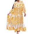 thumbnail image 2 of Pisexur Robe à Manches Longues Col en V Mode Imprimée Décontractée Robe Femme en Solde, 2 of 6