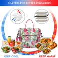 thumbnail image 4 of Pioneer Flower Floral Print Pattern Womens Lunch Box for Work,Insulated Large Lunch Bag for Tween and Teen,Loncheras Para Mujer,Leakproof Adult Lunch Bag for Work,Beach,Travel,Picnic,Camping, 4 of 7