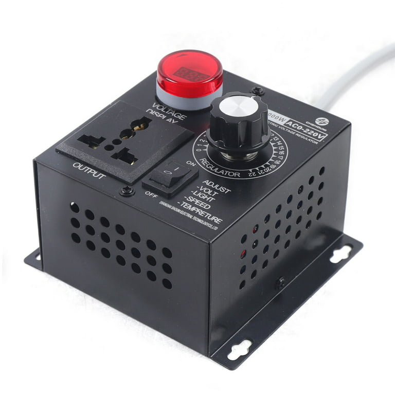 AC 110v-220v Variable Voltage Regulator Speed Motor Fan Dimmer Controller 4000W, Men's, Size: One Size