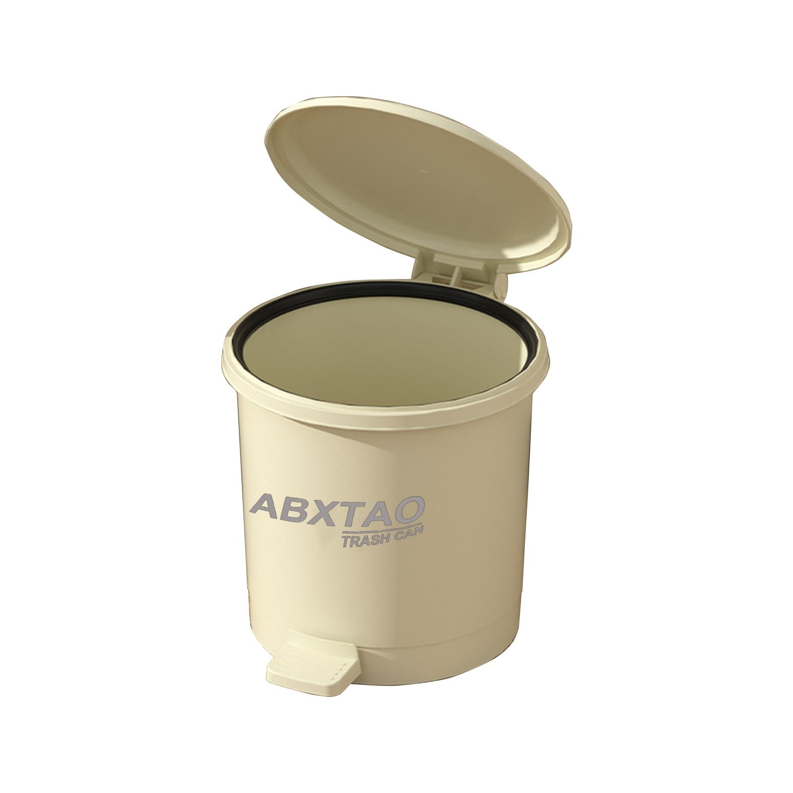 Modern Plastic Foot Pedal Trash Can with Lid | Durable Odor Control Garbage Bin for Kitchen Bathroom Office | Silent Close | Multiple Sizes Available | 1 Pack