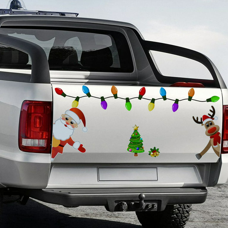 Reflective Light Bulb Magnet Sticker Set Christmas Car