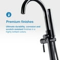 thumbnail image 2 of Ove Decors Athena Single-Handle Floor-Mounted Roman Tub Faucet with Hand Shower in Matte Black, 2 of 9