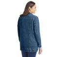 thumbnail image 3 of Woman Within Plus Size Long Stretch Denim Jacket Oversized Jean Jacket, 3 of 6