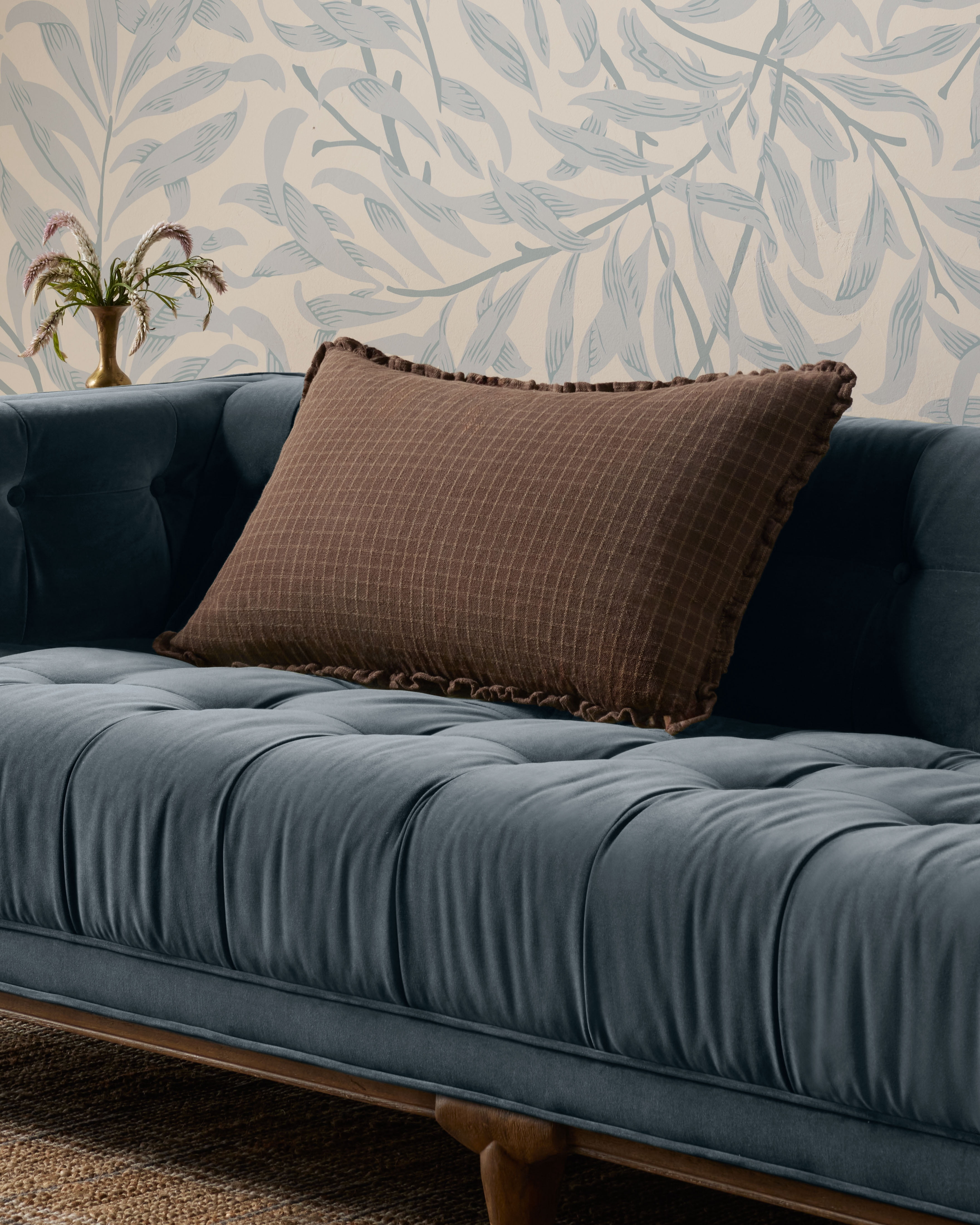 Chris Loves Julia x Loloi Dinah Chocolate / Latte 16'' x 26'' Decorative Pillow