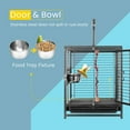 thumbnail image 6 of SPECSTAR19" Wrought Iron Travel Carrier Bird Cage for Parrots Conures Lovebird Cockatiel Parakeets, 6 of 7
