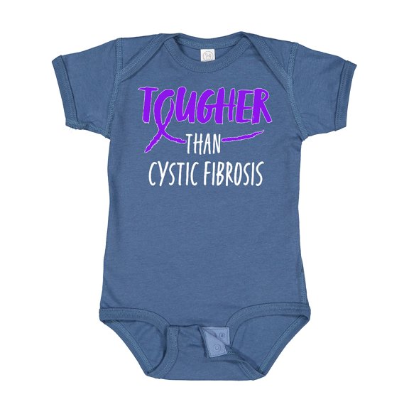 Inktastic Tougher Than Cystic Fibrosis Boys or Girls Baby Bodysuit