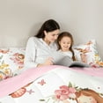 thumbnail image 5 of jejeloiu Lovely Elf Bedding Comforter Set,Kawaii Girl Twin Comforter Sets,Rustic Flower Mushroom Bedding Set For Teens,Ultra Soft Home Decor Reversible,2pcs, 5 of 8