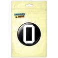 thumbnail image 1 of Letter O Initial Black White Pinback Button Pin Badge, 1 of 2