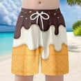 thumbnail image 2 of Utlike Boys Summer Shorts Fashion Ice Printed Casual Beach Shorts Wide Leg Boys Shorts Size 6 Years-7 Years, 2 of 4