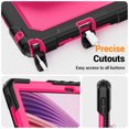 thumbnail image 7 of Case for Lenovo Tab 10.1 inch 2025 Release (TB-311FU/TB-311XU), 360 Rotating Stand Handle Pencil Holder Shoulder Strap Heavy Duty Shockproof Cover, Rose PC, 7 of 7
