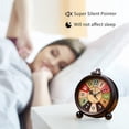thumbnail image 4 of SONGAUN Classic Retro Clock, Metal European Style Vintage Silent Table Desk Alarm Clock Non Ticking Quartz Movement Battery Operated, HD Glass Lens for Bedroom Living Room Indoor Decoration Kids, 4 of 8