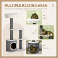 thumbnail image 4 of 39" White Cat Tree Tower with Condo & Scratching Posts - Multi-Level Activity Center for Small Cats - Living Room, Bedroom Pet Furniture, 4 of 7