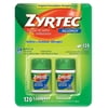 2 Packs Zyrtec 24 Hour Non-Drowsy, Allergy Relief Antihistamine Cetirizine Hcl 10 Mg, 120 Tablets