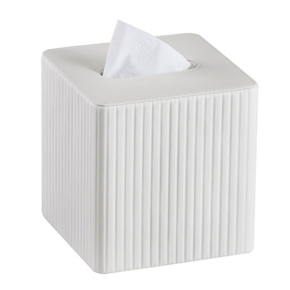 PU Leather Tissue Box Cover Square Tissue Box Holder with Magnetic Closure