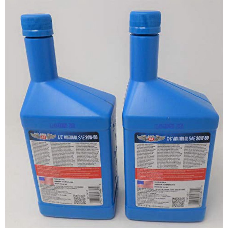 Phillips 66 X/C Aviation Oil 20W50 – 1 Quart (32 Fl Oz) For Aircraft Piston Engines, Ashless Dispersant