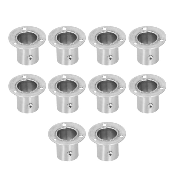 Soporte de tubo de armario, 10 juegos de base de soporte con brida, base de tubo de brida de varilla de armario, estética elegante