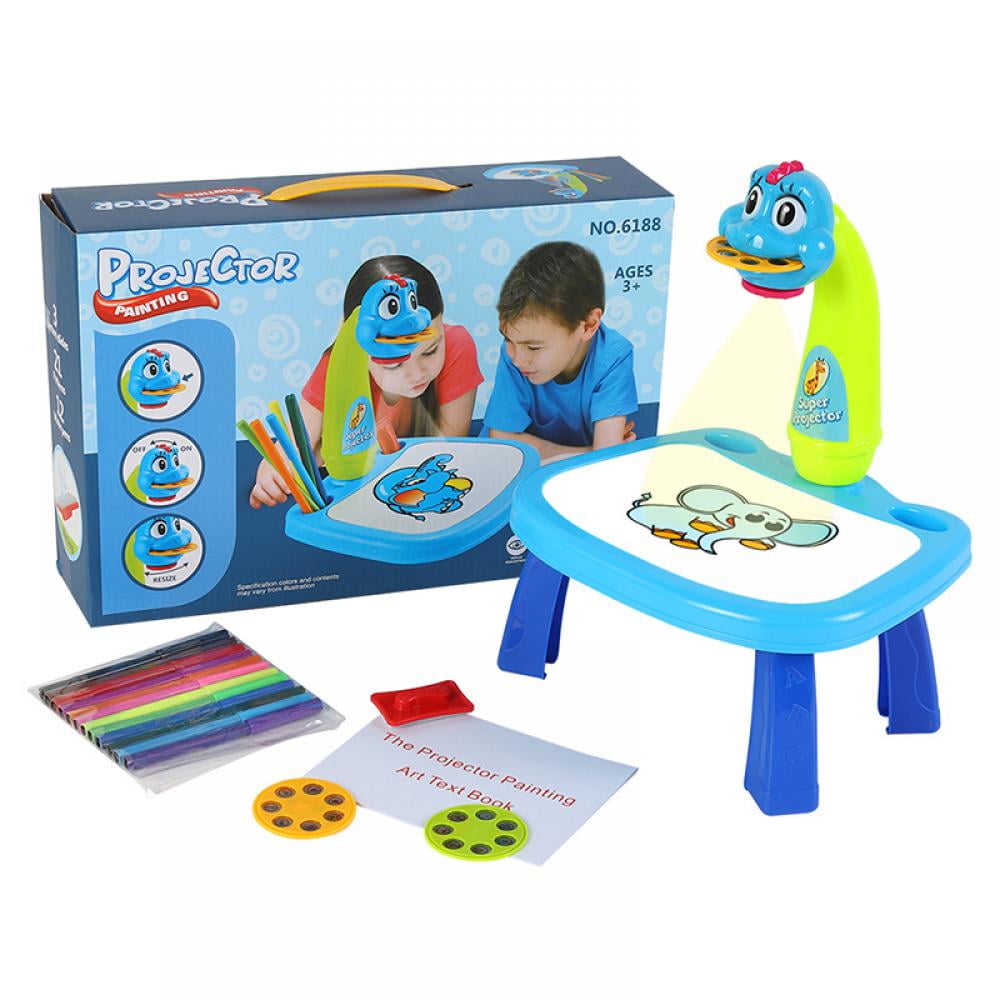  MIXHOMIC Drawing Projector Table for Kids, Trace and Draw,  Drawing Board Giraffe with Light & Music, Child Smart Projector Sketcher  Erasable Doodle Board Educational Toys for 3+ Girls Boys Toddlers 