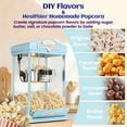thumbnail image 4 of Chicdaze 8 oz Popcorn Machine, Tabletop Popcorn Maker, Countertop Pop Corn Machine Makes Up to 32 Cups, Movie Theater Popcorn Popper Machine with Stainless-Steel Kettle for Home Family, 300 W, Cyan, 4 of 9