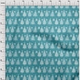 thumbnail image 4 of oneOone Viscose Chiffon Turquoise Blue Fabric Tree Craft Projects Decor Fabric Printed By The Yard 42 Inch Wide, 4 of 6