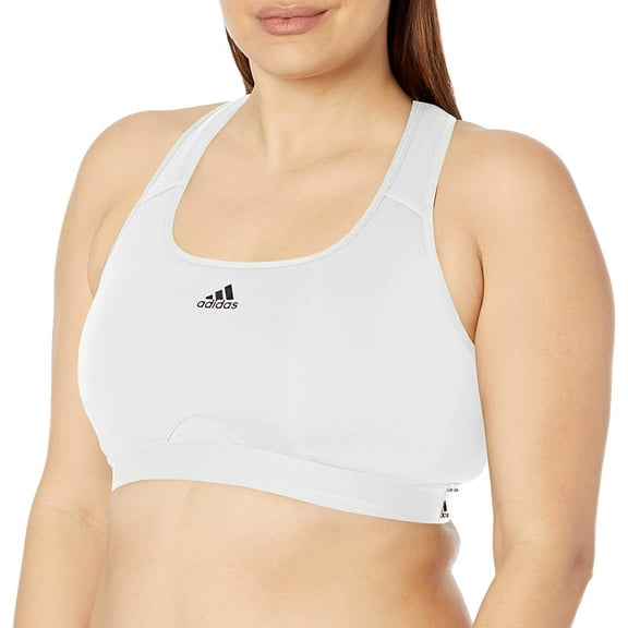 adidas Women's Training Medium Support Good Level Bra Padded (Medium) DD White