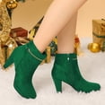 thumbnail image 2 of Botines de Tacón Allegra K Punta Redonda Verde 36, 2 of 7