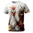 thumbnail image 2 of T Shirts for Man Funny Animal 3D Print Short Sleeve Crew Neck Tee Comfortable Summer Casual Shirts for Men White S, 2 of 3