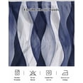 thumbnail image 5 of Navy Blue Wrap Around Bed Skirts for California King Bed 18" Drop,Bed Skirt with Adjustable Elastic Belt Dust Ruffle Bed Valance for Bedroom Modern Moire Abstract Ripple Geometric Bed Frame Cover, 5 of 7
