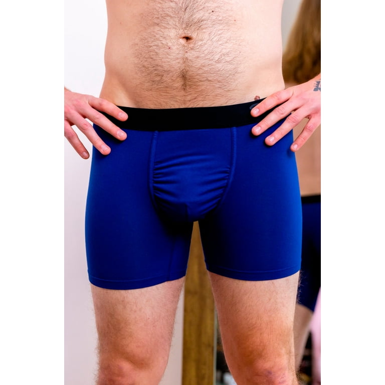 The Big Blue - Shinesty Dark Blue Ball Hammock Pouch Underwear With Fly XL  