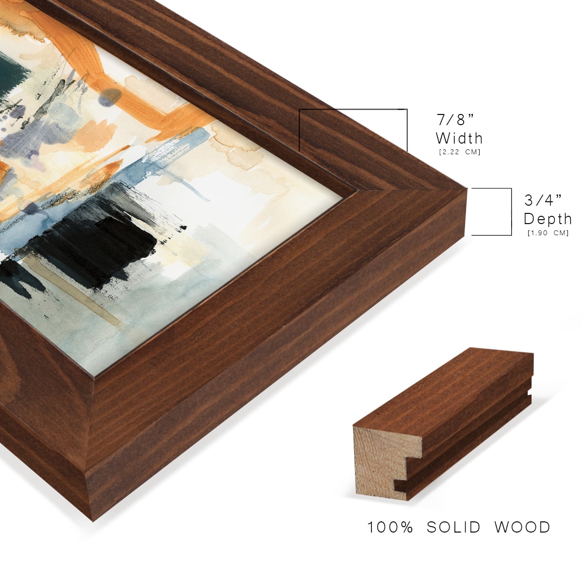 Seria II - Framed Print w/glass - Chestnut